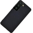 thumbnail image 1 of Ultra-Thin PU Canvas + TPU Personalized Phone Case for Samsung Galaxy S22 Ultra S21 Plus S20 FE, Lens Protection Shockproof Back Cover(Black,S21 Plus), 1 of 8