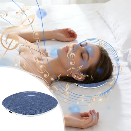 Ultra Thin Pillow Bluetooth Speaker, Compact Disc Sleep Speaker with White Noise, for Bedside, Sleep Therapy, Music, Meditation, Bluetooth 5.4 Connection, Hi-Fi Sound, 10-Hour Playtime