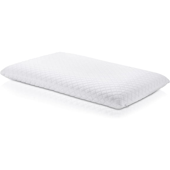Ultra Thin Pillow for Sleeping, 3 Inches Memory Foam Slim Flat Pillow for Stomach Sleeper with Knitted Fabric Cover, High-Density |(3 Inch Normal)