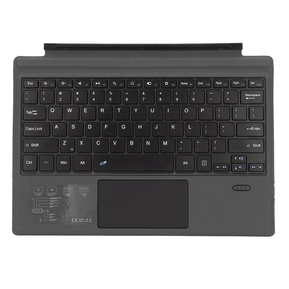 Ultra Thin Portable Wireless Bluetooth Keyboard with Precise Touchpad Built-in Rechargeable Battery Compact Keyboard for Surface Pro 7 Plus 7 6 5 4 3, 11.6 inches / 29.5 cm, Black
