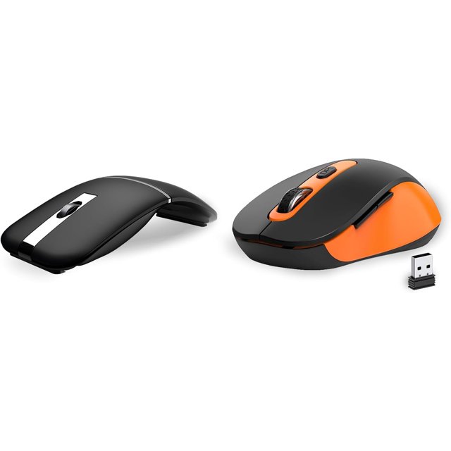UltraThin Rechargeable Rotating Wireless Mouse, Dual Mode (BT5.0/3.0+2