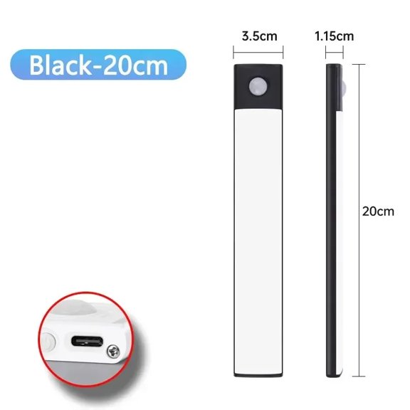 Ultra Thin Rectangular USB Rechargeable Motion Sensor Under Cabinet LED Night Light, CE & FCC Certified Wireless Closet Lamp With Built-in Lithium Battery, Indoor Emergency Lighting For Corridor