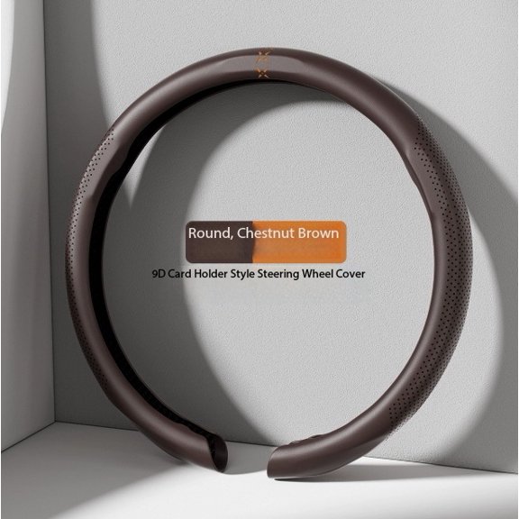 Ultra-Thin Round Car Cassette Steering Wheel Card Holder - Anti-Slip All-Inclusive Design