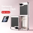 thumbnail image 1 of Ultra-Thin Samsung Galaxy Z Flip 6 Case, Luxury Perfect Clear Plating Hard PC Crystal Transparent Cover, Finish Anti-Scratch Shockproof Protection Case for Galaxy Z Flip 6, Rosegold, 1 of 8