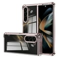 thumbnail image 1 of Ultra-Thin Samsung Galaxy Z Fold 5 Case, Luxury Perfect Clear Plating Hard PC Crystal Transparent Cover, Finish Anti-Scratch Shockproof Protection Case for Galaxy Z Fold 5, Rosegold, 1 of 8