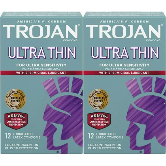 Ultra Thin Sensitive Armor Spermicidal Lubricated Latex Condoms