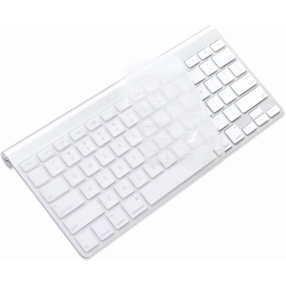 Ultra Thin Silicone Keyboard Protector Cover Skin for Apple Wireless Keyboard with Bluetooth MC184LL/B (Model A1314, U.S Layout) (Not Fits Magic Keyboard), Transparent