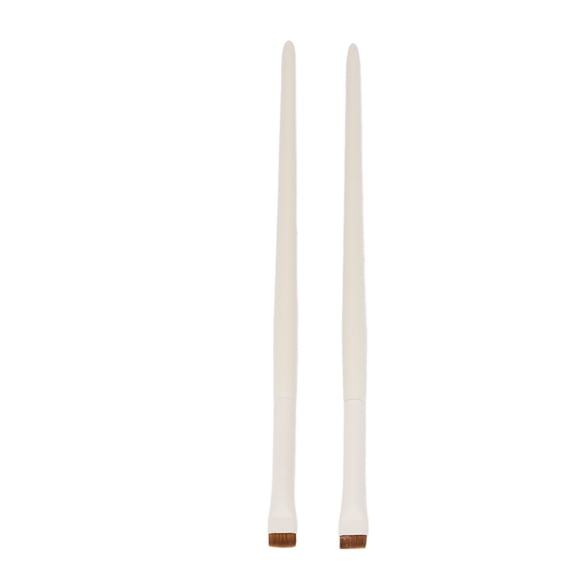 Ultra Thin Slanted Eye Makeup Brushes 2 Count Flat Angle Eyebrow Concealer Brushes for Perfect Eyeliner Application, 5.9 Inches / 15.0 cm