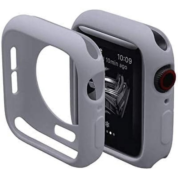 Ultra Thin Soft TPU Shockproof Bumper Case for iWatch Apple Watch Series 8/7 Light Gray 41mm