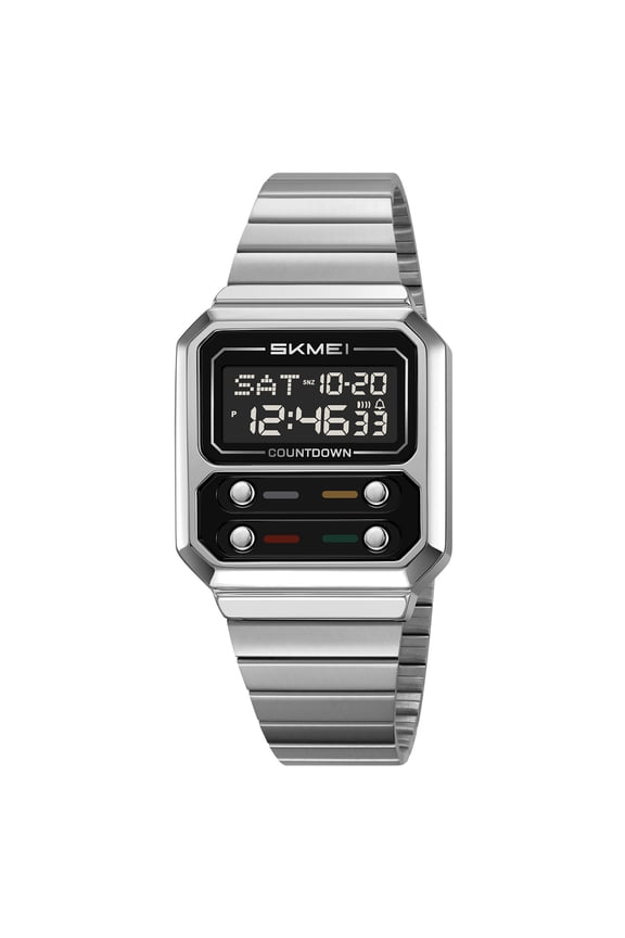 Ultra-Thin Square Stainless Steel Men's Watch - Multi-Function Fashion Chronograph