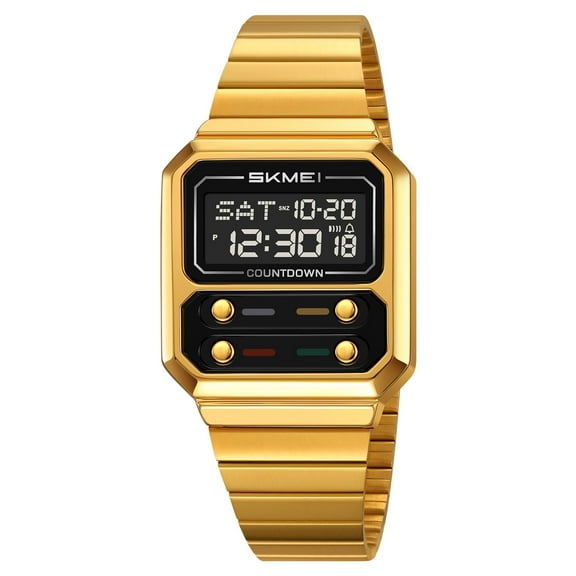 Ultra-Thin Square Stainless Steel Men's Watch - Multi-Function Fashion Chronograph