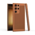 thumbnail image 1 of Ultra-Thin Thermal mesh case with Lens Film Protection, Drop-Proof, Simple and Stylish, for Samsung Galaxy S23 S22 S21 Ultra Plus Note20 Note10 Phone Case (Brown,S23 Plus), 1 of 8