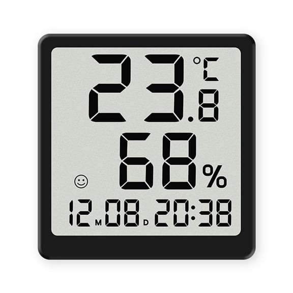 Ultra-Thin Thermometer Hygrometer Electronic Clock Dry and Psychrometric Meter