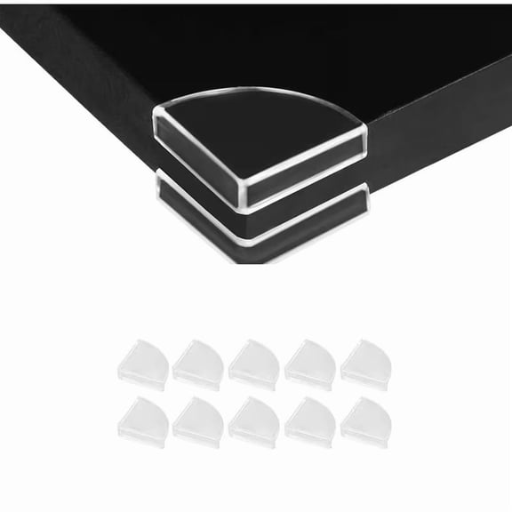 Ultra-Thin Transparent Corner Protectors for Furniture 10-Pack Safety Anti-Collision Edge Guards for Tables, Windows, Beds, and Glass Corners, Invisible Baby & Pet Proofing Pads