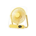 thumbnail image 1 of Ultra-Thin Transparent Rechargeable Desk Fan, Adjustable Tilt Portable USB Table Fan with Battery Display, Quiet Personal Cooling Fan for Office Bedroom Travel,6.3*5.3 in., 1 of 5