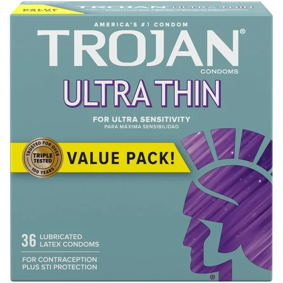 Ultra Thin Ultra Sensitivity Lubricated Condoms 36 Condoms (Retail Box)