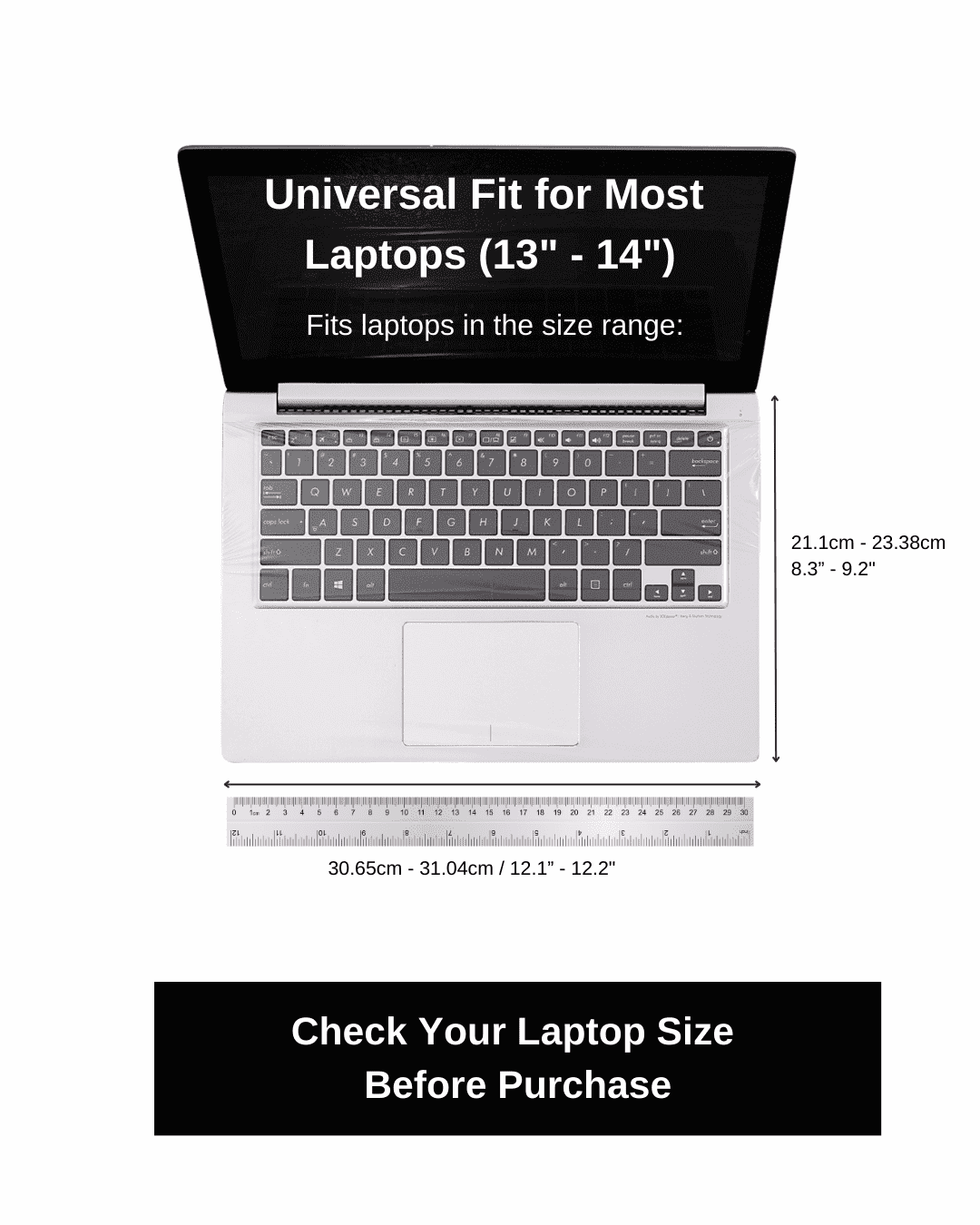 Ultra-Thin Universal Laptop Keyboard Cover [3Packs], Slim Fit, for 13 ...