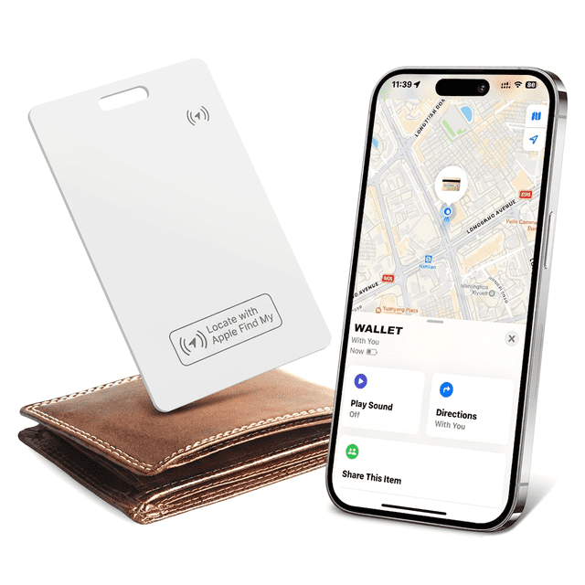 Ultra-Thin Wallet Tracker Smart Card, Bluetooth Tracking Card for Apple ...