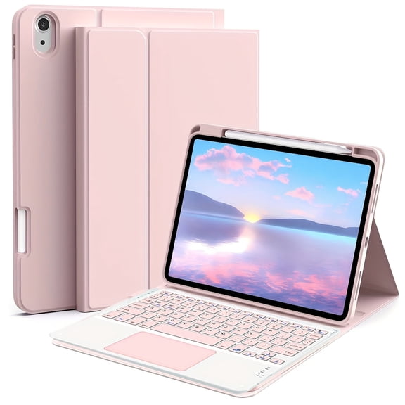 Ultra-Thin Wireless Keyboard Case with Trackpad – Type-C Charging & Multi-Device Bluetooth for iPad