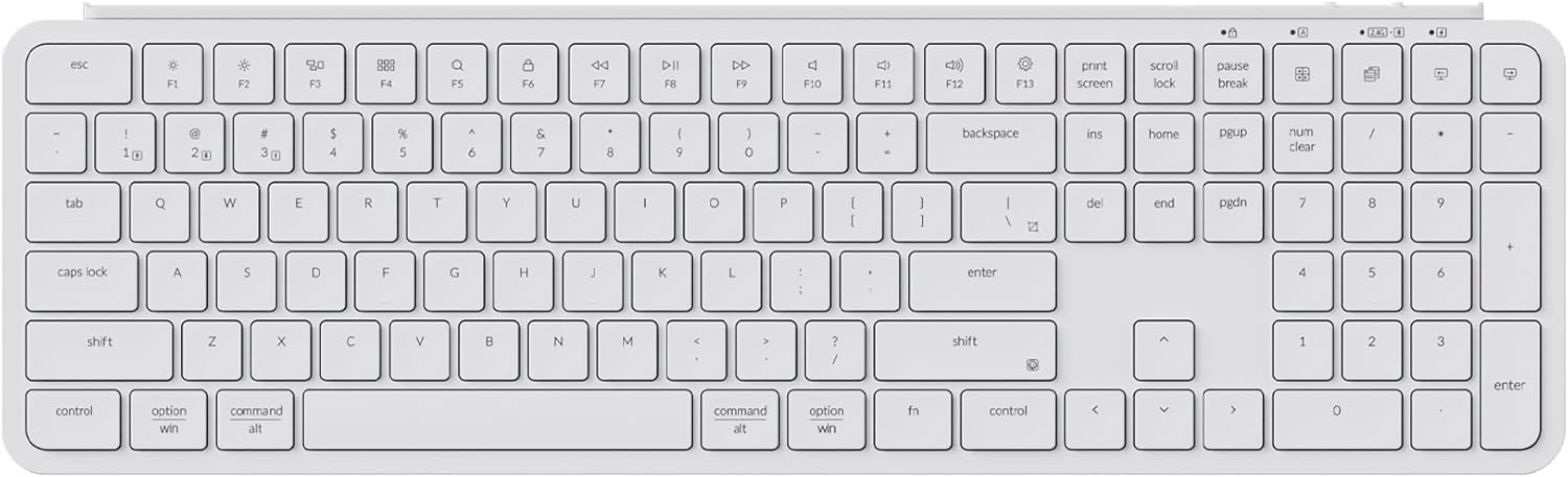 Ultra-Thin Wireless Keyboard, Full-Size with Numeric Keypad , 2.4 GHz ...