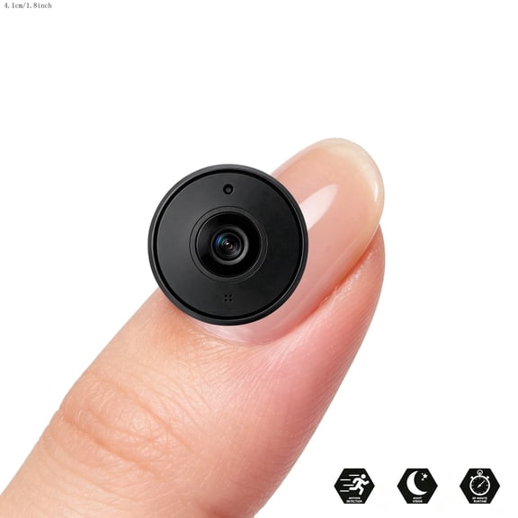 Ultra Tiny Pocket 4K HD WiFi Indoor Surveillance Camera, Portable Small Home Safety Cam Support 256GB TF Card Storage, Infrared Night Vision & Human Body Motion Filter Alert for Nursery Living Room S