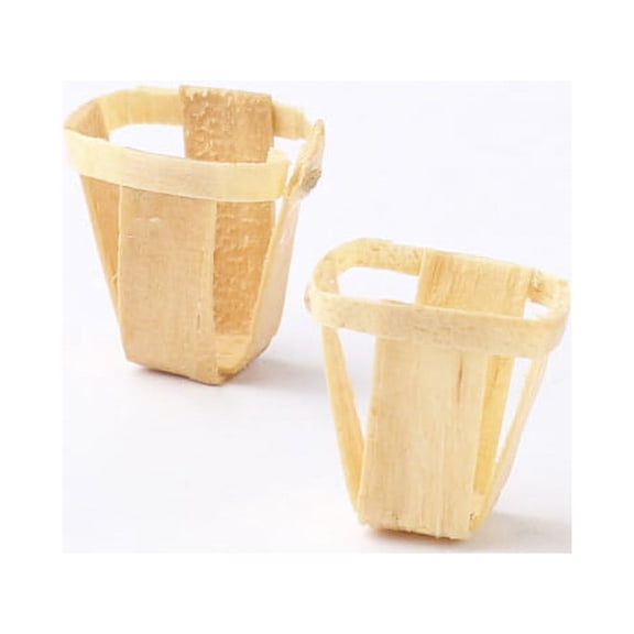 Ultra Tiny Wee Handcrafted Wood Slat Fruit Baskets
