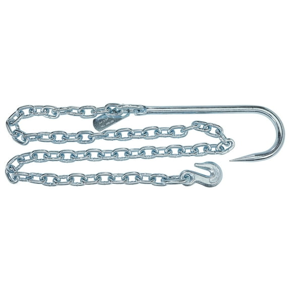 Ultra-Tow 3/8in. x 80in. Tow Chain with 15in. Grabhook, G30, 2650-Lb. Working Load, 80in.L, Carbon Steel