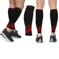 thumbnail image 1 of Ultra V-Striped Design Calf Support Recovery Compression Sleeves (1-Pair), 1 of 6