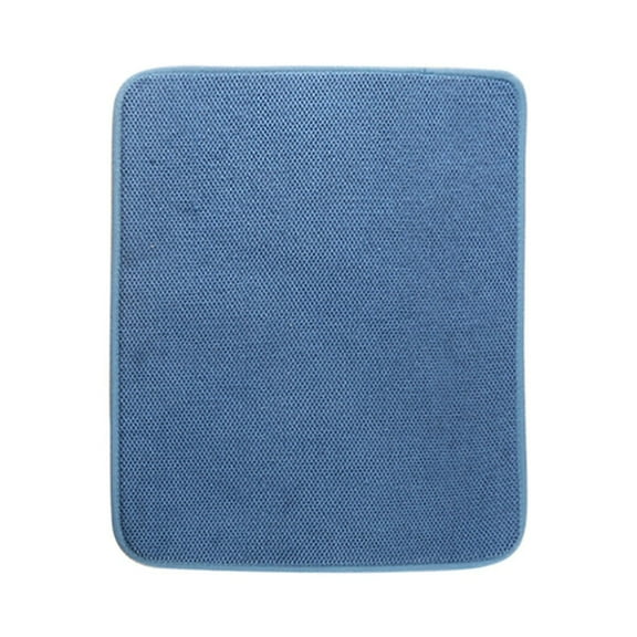 Ultra Water Absorbent Microfiber Dish Drying Mat, Quick Dry Thick Mesh, Slip Resistant Pad for Sink Dishes or Under Rack, Kitchen Counter Accessories, Machine Wash Mats
