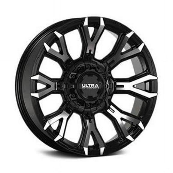 Ultra Wheel 20 x 10 in. 6 x 135 mm Bolt Pattern 106.1 mm Hub Diamond Cut Face & Clear Coat Wheel, Gloss Black - 25 Offset