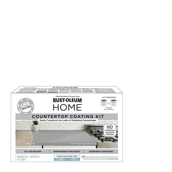Ultra White, Rust-Oleum HOME Countertop Satin Coating Kit-38496222T, Quart