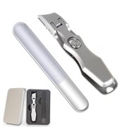 Ultra Wide Jaw Opening Nail Clippers,German Nail Clippers for Men,Telescopic Nail Clippers,Toenail Clippers for Seniors,Portable Ultra Sharp Nail Clippers,Anti Splash Nail Clipper Silver A