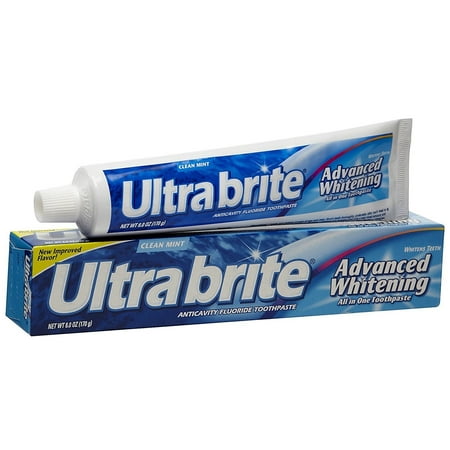 Ultra brite Advanced Whitening Toothpaste Clean Mint 6 oz (Pack of 12)