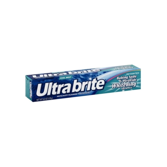 Ultra brite Baking Soda & Peroxide Whitening Toothpaste, Cool Mint 6 oz (Pack of 11)