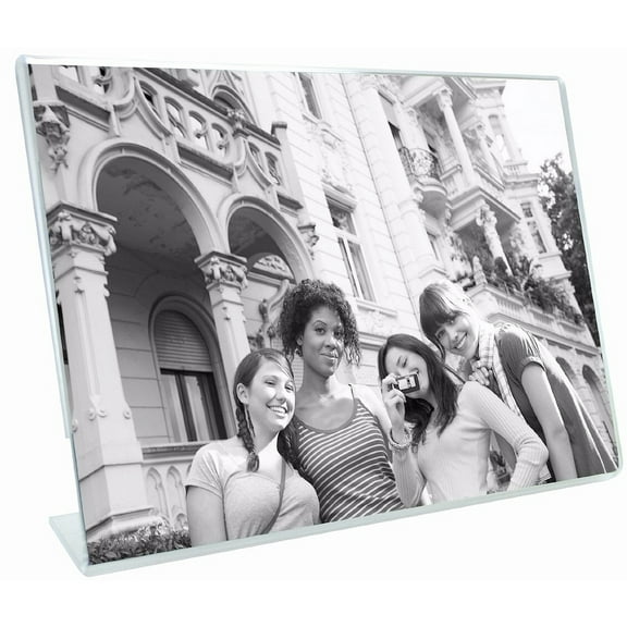 Ultra-clear Acrylic Bent L Easel - Horizontal - by MCS - 3.5x5