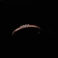 thumbnail image 1 of Ultra-fine Tail Ring 925 Silver CZ Womens Silver/Rose Gold Wedding Ring Size 3-8, 1 of 8