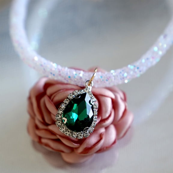 Ultra-flashing Crystal Collar for Small Girl Dogs, Cats Rhinestones Kitten Sparkling Collar Wedding Jewelry