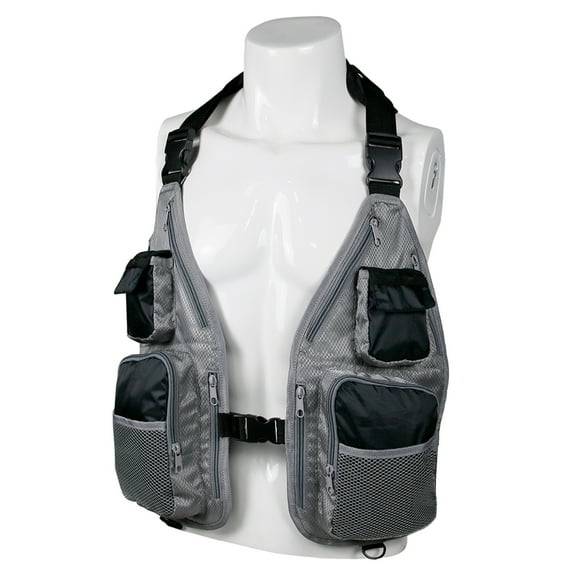 Ultra-light Fishing Vest Men Women Breathable Adjustable Waistcoat with Pockets D Rings for Boating Kayaking Fishing