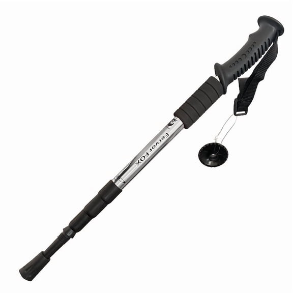 Ultra-light adjustable hiking stick, ergonomic T-shaped handle and shock-absorbing system - durable aluminum alloy, perfect for outdoor enthusiasts and hikers for hiking and trekking