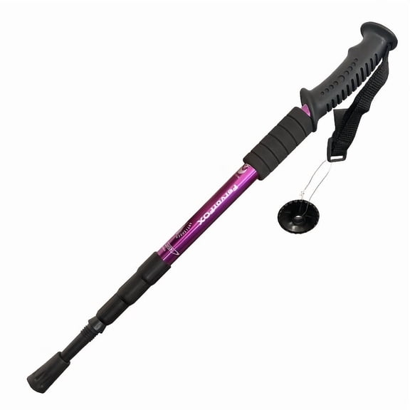 Ultra-light adjustable hiking stick, ergonomic T-shaped handle and shock-absorbing system - durable aluminum alloy, perfect for outdoor enthusiasts and hikers for hiking and trekking