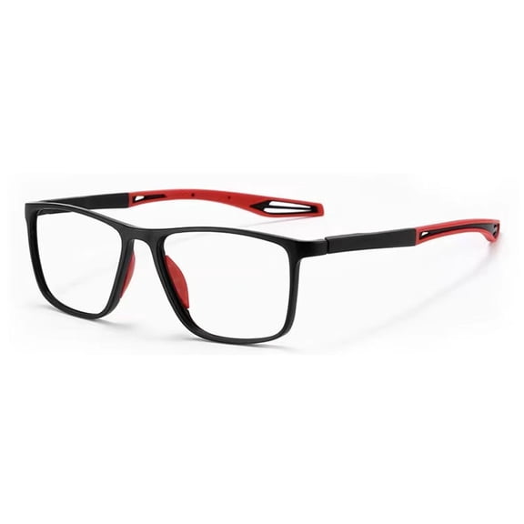 Ultra-light men's anti-blue light glasses, fashion sports glasses, made of TR and resin - red