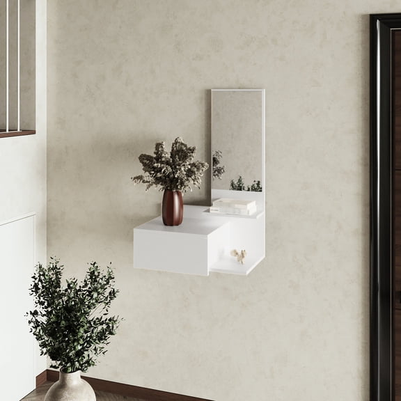 Ultra-modern floating design with mirror / Fit for small areas and style