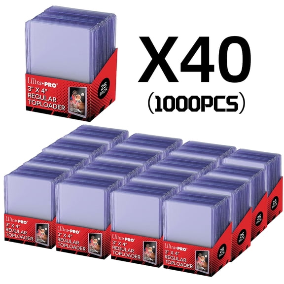 Ultra pro 1000ct Top Loader 3 "X4", Baseball card protector Hard plastic, Trading Card Sports Card holder