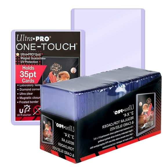 Ultra pro 100ct Top Loader 3 "X4", Trading Card Sports Card holderBaseball card protector Hard plastic, (100 hard card + 100 soft card)