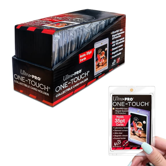 Ultra pro 25ct Magnetic Card Holders, Ultra-thin Premium 35-point Card Holder Touch Card Protector Hard Plastic Magic Box, Suitable for Sports, Baseball, and Collectible Cards