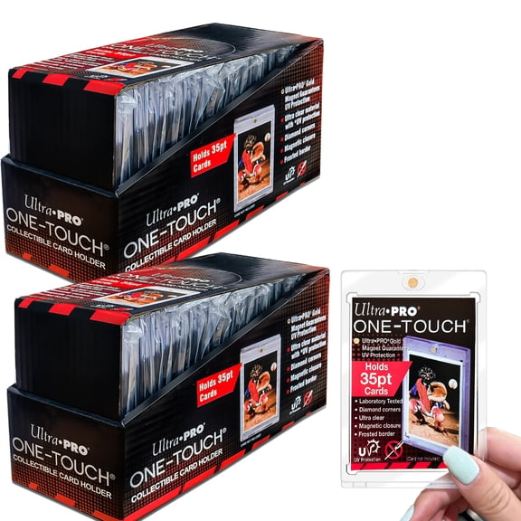 Ultra pro 50ct Magnetic Card Holders, Ultra-thin Premium 35-point Card Holder Touch Card Protector Hard Plastic Magic Box, Suitable for Sports, Baseball, and Collectible Cards