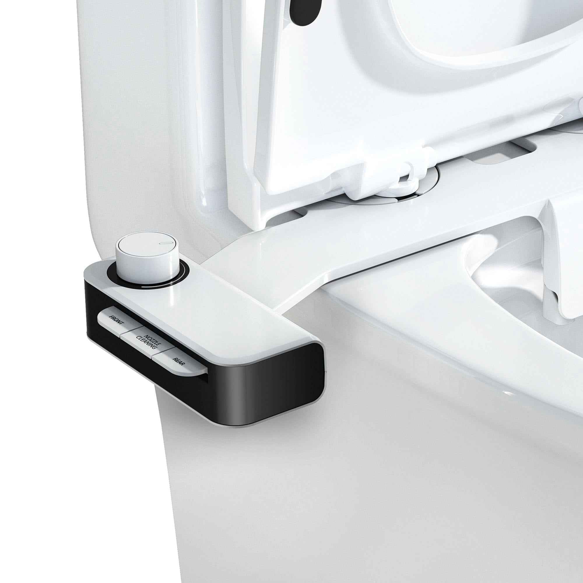 Ultra-slim Bidet Attachment For Toilet Dual Nozzles Feminine & Rear Wash Seat Non Electric Self Cleaning Adjustable Water  (kb001)