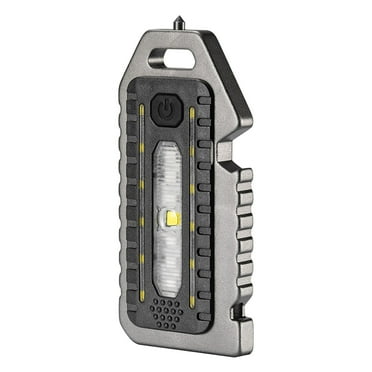 Ultra-small Mini LED Keychain Flashlight, Portable Ultra Bright Light Rechargable Flat Black Torch for Outdoor Camping Hiking and Emergency Lighting