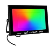 Ultra-thin 100W LED Flood Light With Remote Control Floodlight Spotlight IP66 Waterproof Outdoor Garden Lamp Wall Light - Wide Angle Beam