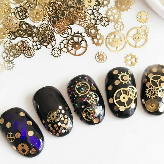 Ultra-thin 3D Punk Era Nail Art Alloy Nail Art Decorations DIY Nail Art Pieces 1 Box (About 100 Pieces)